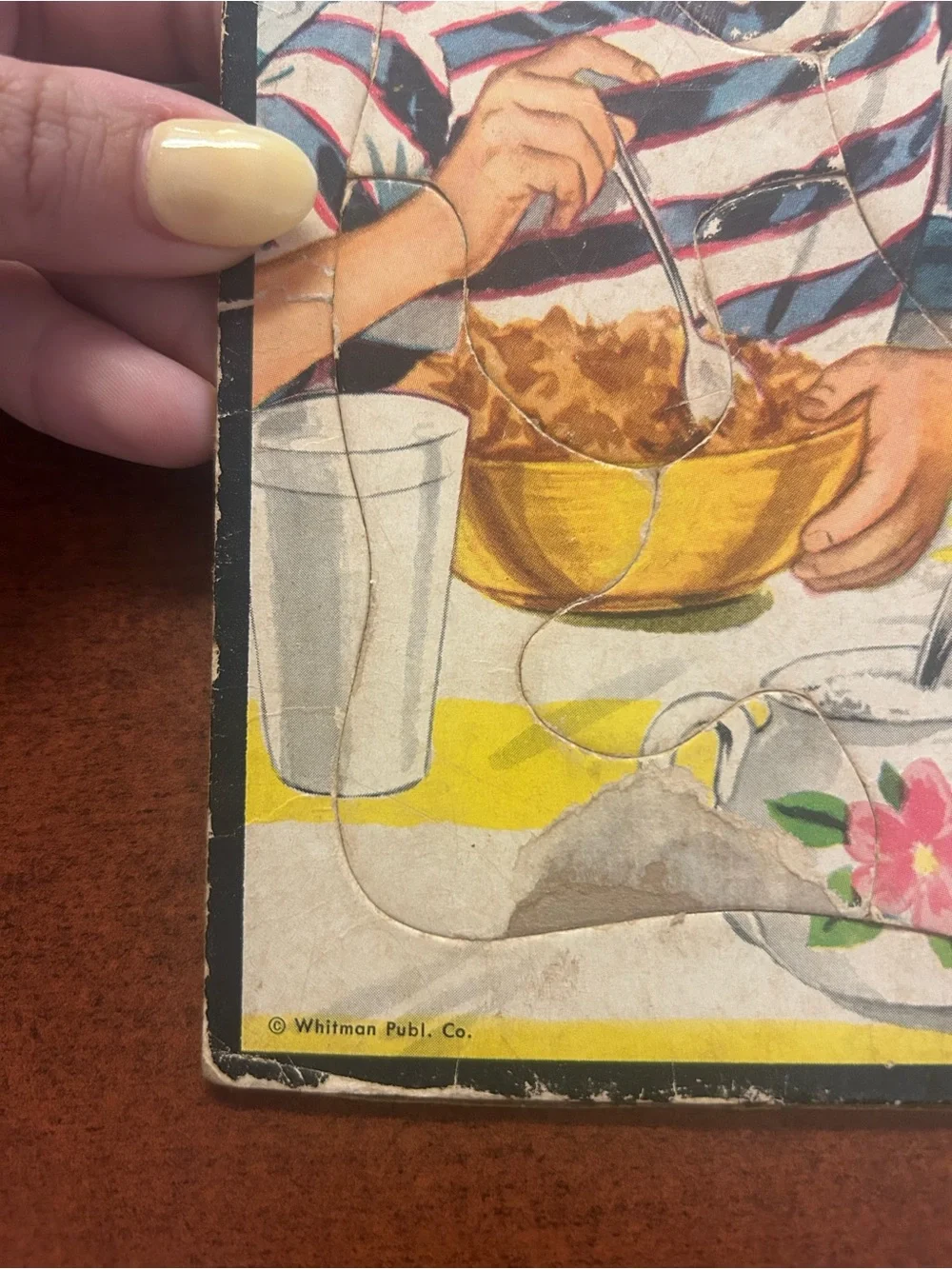 Vintage Whitman Child & Dog Tray Puzzle Complete Cardboard Puzzle